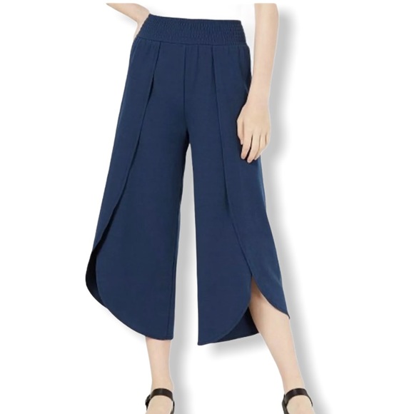 American Rag Pants - American Rag Blue Tulip Hem Wide Leg Crop Pants